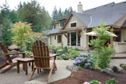 rustic country home patio