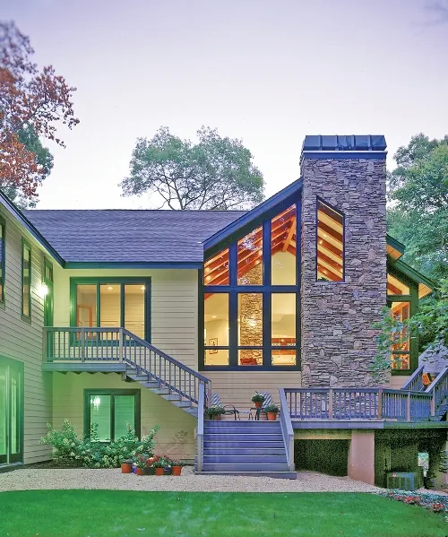 Rear View of Featured Green Home