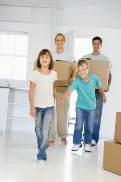 family moving into new home