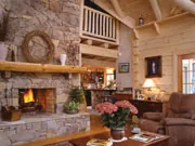 Rustic Stone Fireplace