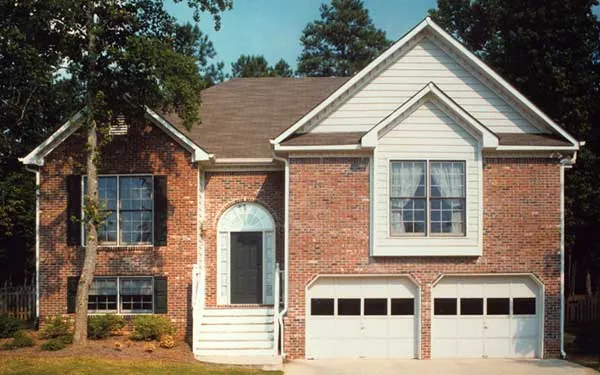 brick raised ranch home