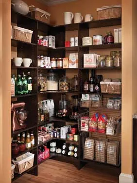 walk-in organized pantry