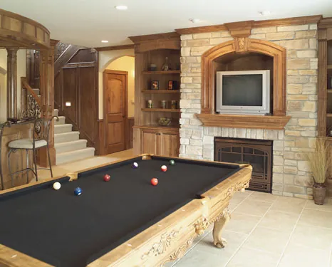 lower level billiards room