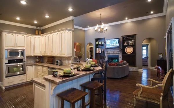 open floor plan of a ranch home