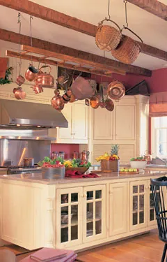 country kitchen with plenty of storage